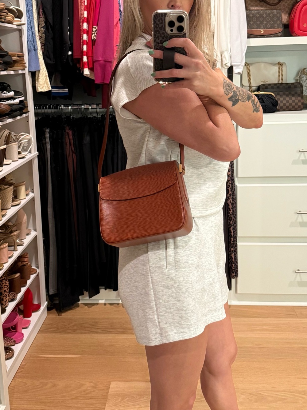 Louis Vuitton Epi Leather Fawn Kenyan Buci Shoulder Handbag